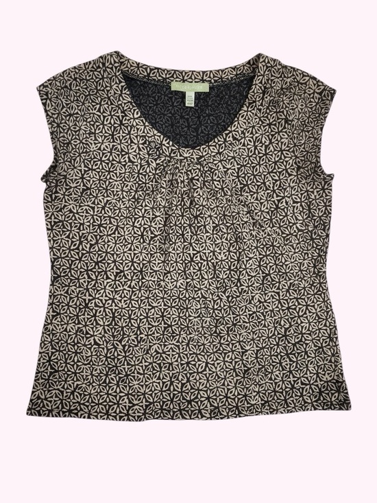 Sigrid Olsen Tops - Sigrid Olsen🎀Geometric Pleat-Neck Cap Sleeve Top🎀SZ M🎀Versatile🎀Soft & Chic🎀